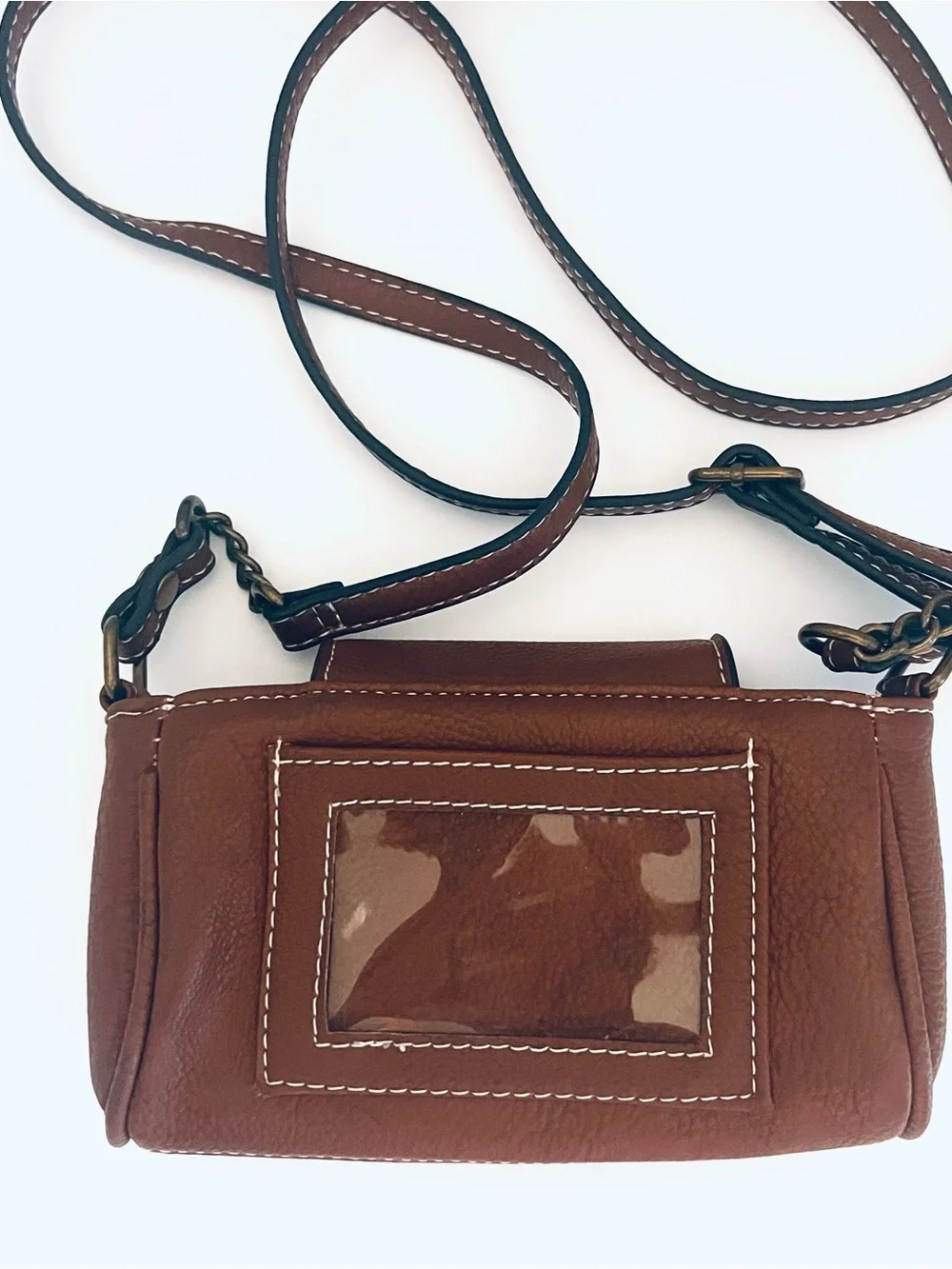 Ginger Snaps Brown Women’s Crossbody Mini Bag with Decorative Studs